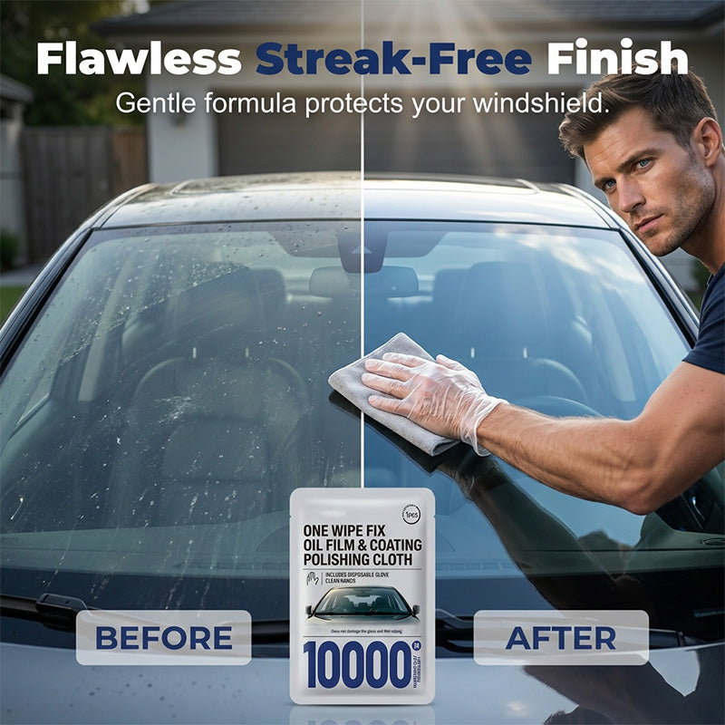 🚗✨ Car Glass Oil Film Removal Wipes – Quick Windshield & Mirror Cleaning for Oily Road Film