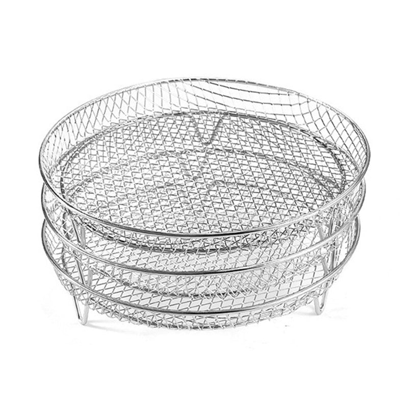 🍗 Stackable Stainless Steel Air Fryer Rack – Multi-Level Cooking & Dehydrating Tray