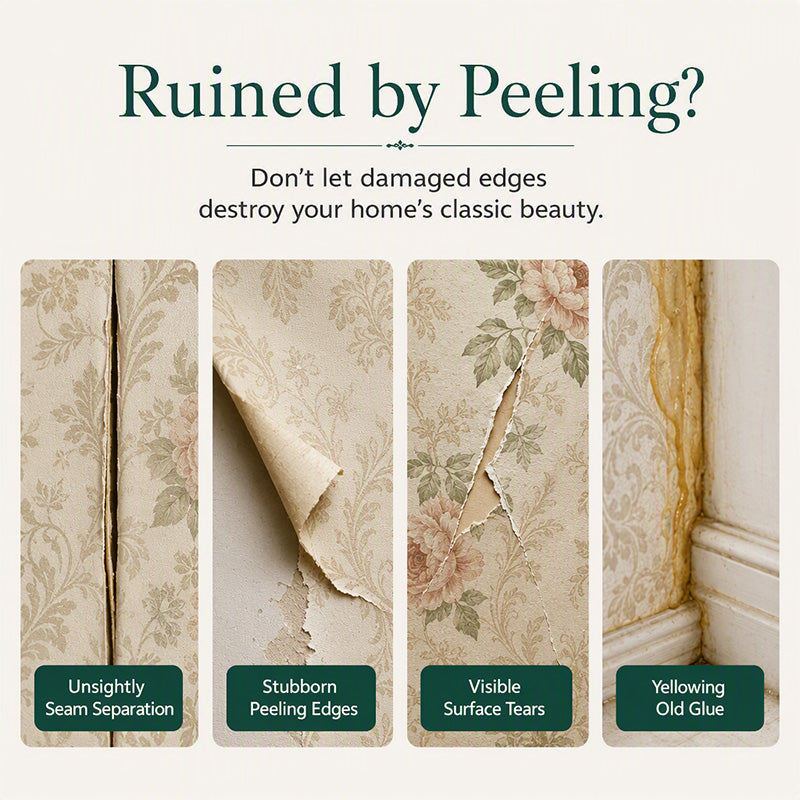 🏆 Last Day Special Price £8.99! 🔥Buy 2 Get 1 Free🎁 Clear Wallpaper Seam Repair Glue🏡
