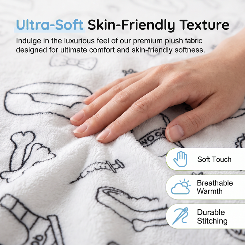 🏆 LIMITED-TIME 50% OFF! 🎨 DIY Coloring Blanket Kit: Ultra-Soft, Skin-Friendly, Washable Markers, Creative Fun for Kids & Adults