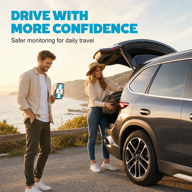 🚗 Never Miss Low Tyre Pressure! Wireless Tire Pressure Monitor With Instant Tracking