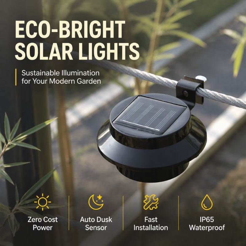 ☀️ Solar LED Gutter Wall Light | Outdoor Accent