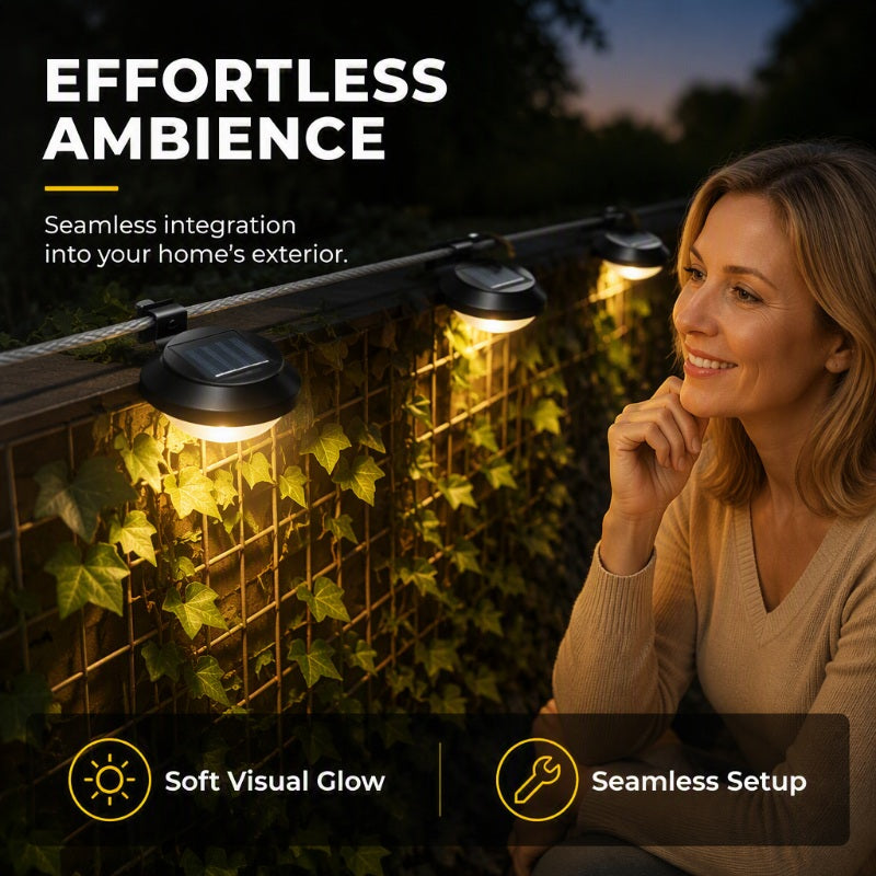 ☀️ Solar LED Gutter Wall Light | Outdoor Accent