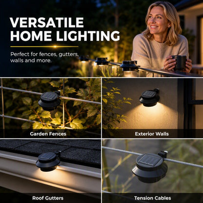 ☀️ Solar LED Gutter Wall Light | Outdoor Accent