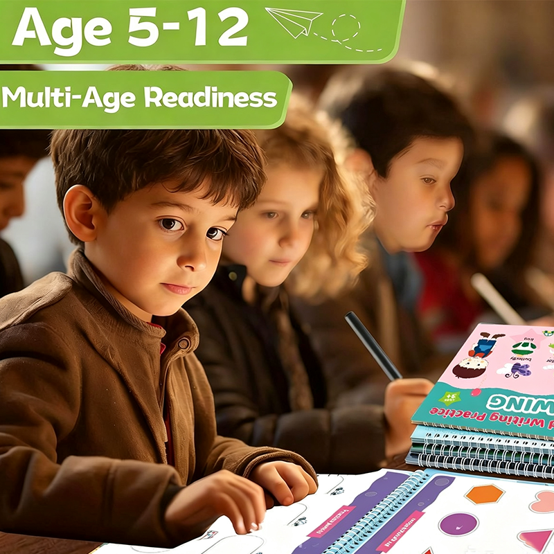 📢📢48% OFF !! ⏰Magic Grooved Handwriting Practice Book Set