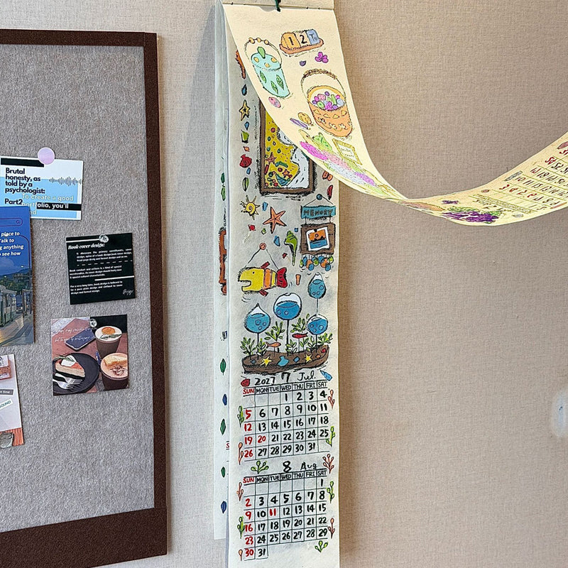🔥🎁New: 50% OFF🔥 Creative 2027 long roll-format wall calendar