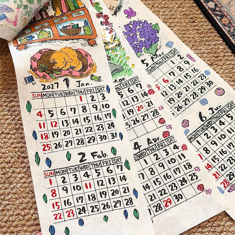 🔥🎁New: 50% OFF🔥 Creative 2027 long roll-format wall calendar