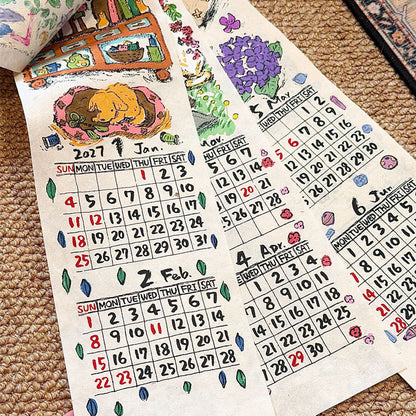 🔥🎁New: 50% OFF🔥 Creative 2027 long roll-format wall calendar