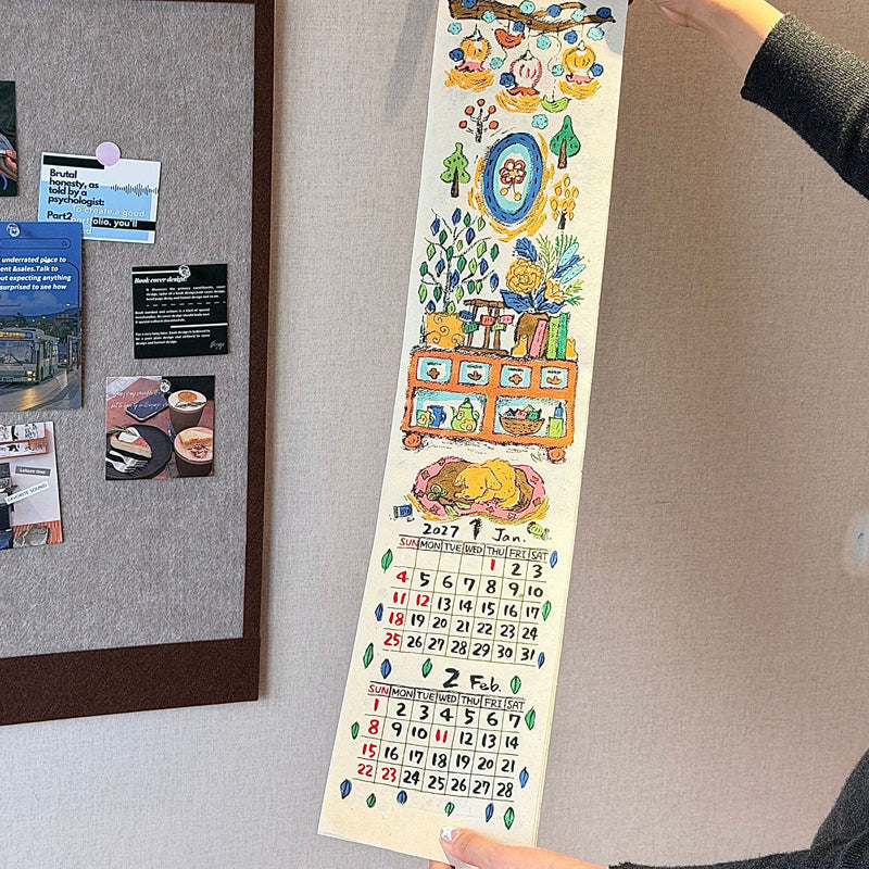 🔥🎁New: 50% OFF🔥 Creative 2027 long roll-format wall calendar