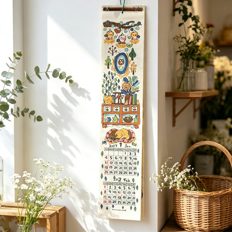 🔥🎁New: 50% OFF🔥 Creative 2027 long roll-format wall calendar