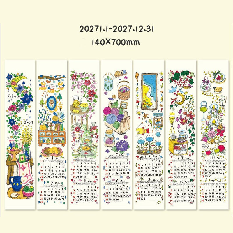 🔥🎁New: 50% OFF🔥 Creative 2027 long roll-format wall calendar