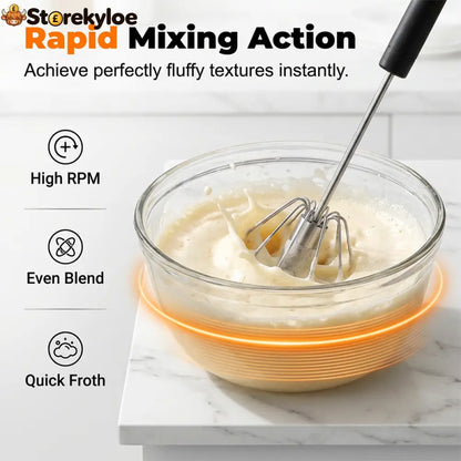 🔥Stainless Steel Hand Egg Beater 🥚✨ | Effortless Whisking – No Batter Splatter Dishwasher Safe & Built to Last 🔧