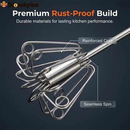 🔥Stainless Steel Hand Egg Beater 🥚✨ | Effortless Whisking – No Batter Splatter Dishwasher Safe & Built to Last 🔧
