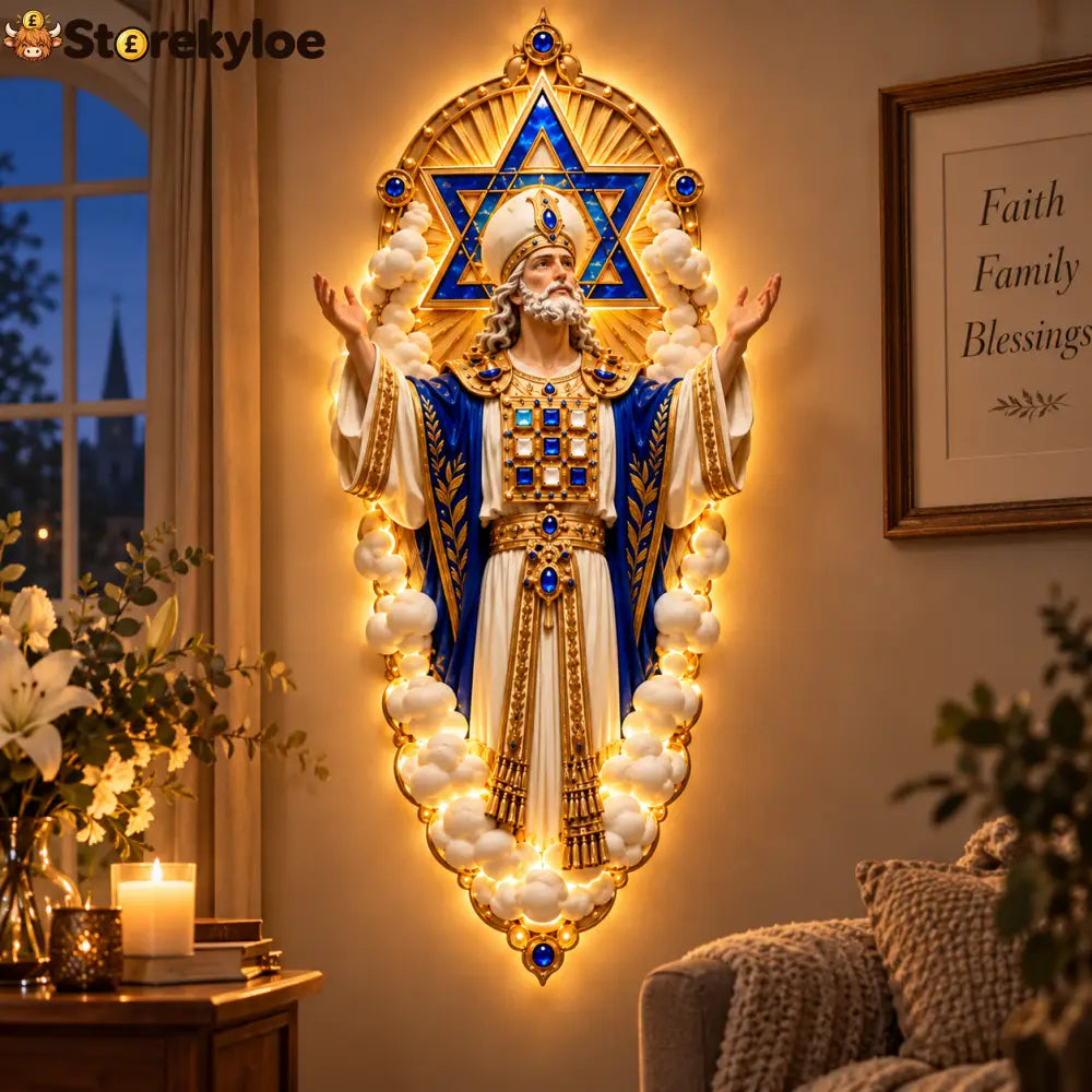 Star of David Illuminated Wall Décor
