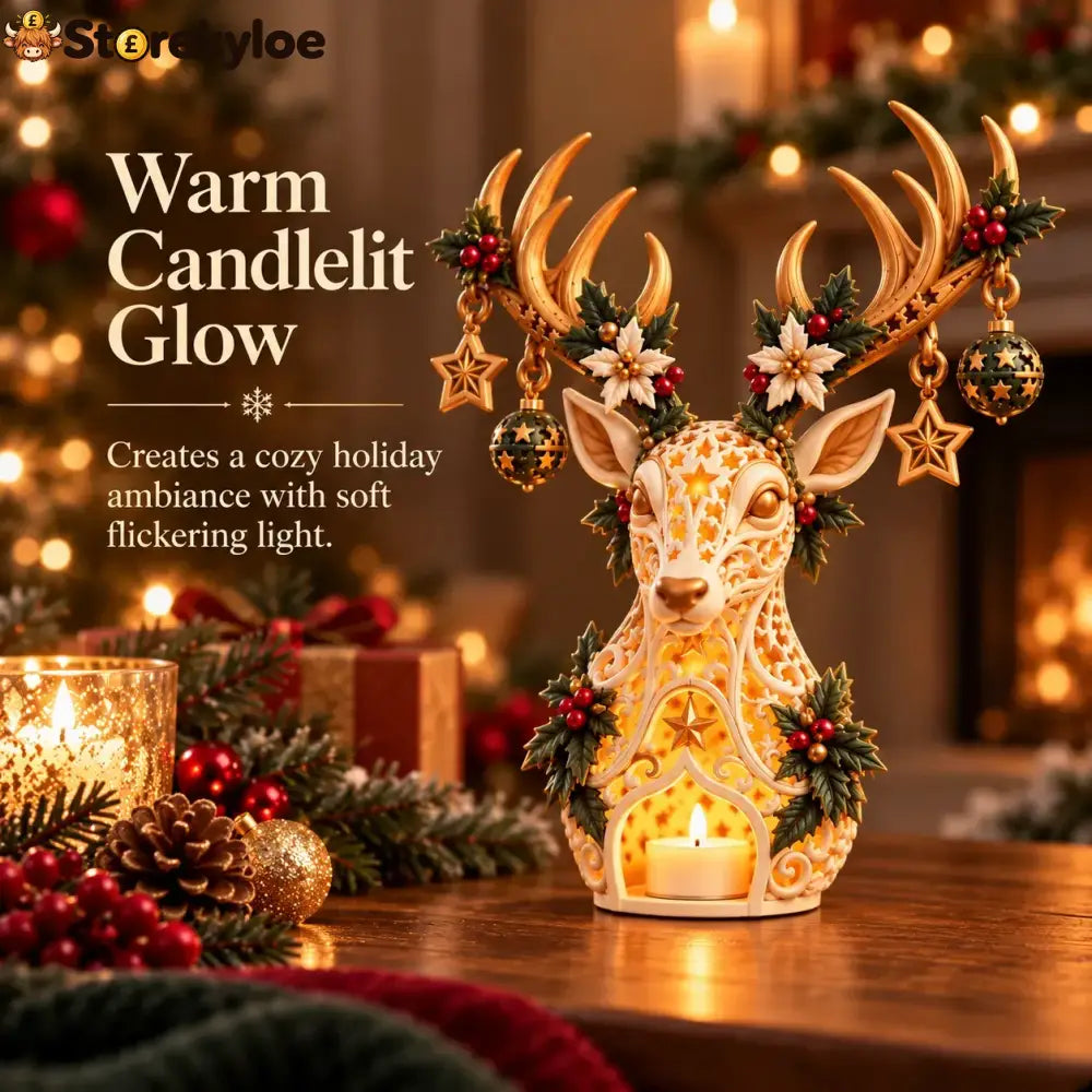 🔥🔥🔥🦌 Starlit Reindeer Christmas Tealight Holder