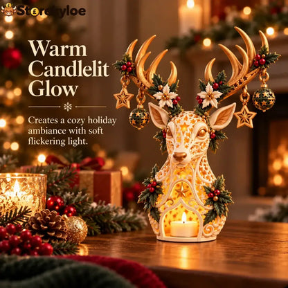 🔥🔥🔥🦌 Starlit Reindeer Christmas Tealight Holder