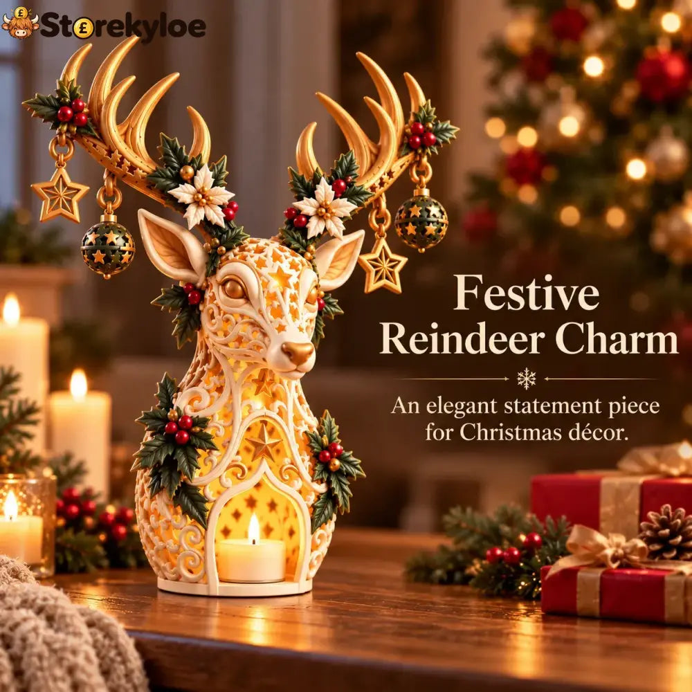 🔥🔥🔥🦌 Starlit Reindeer Christmas Tealight Holder