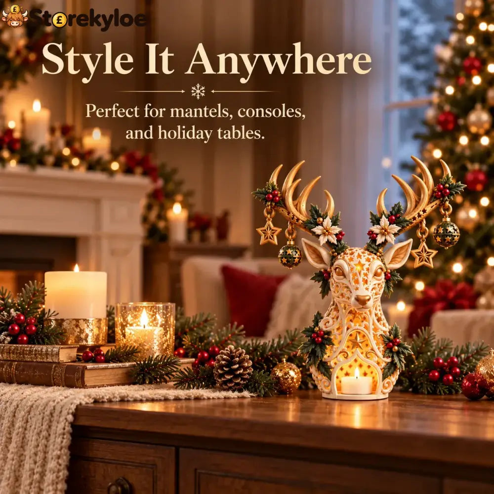 🦌 Starlit Reindeer Christmas Tealight Holder