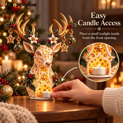 🔥🔥🔥🦌 Starlit Reindeer Christmas Tealight Holder