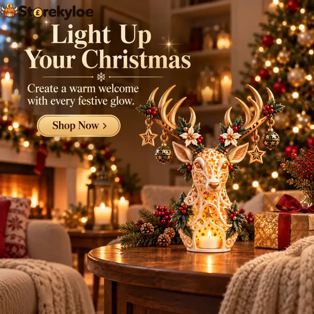 🔥🔥🔥🦌 Starlit Reindeer Christmas Tealight Holder