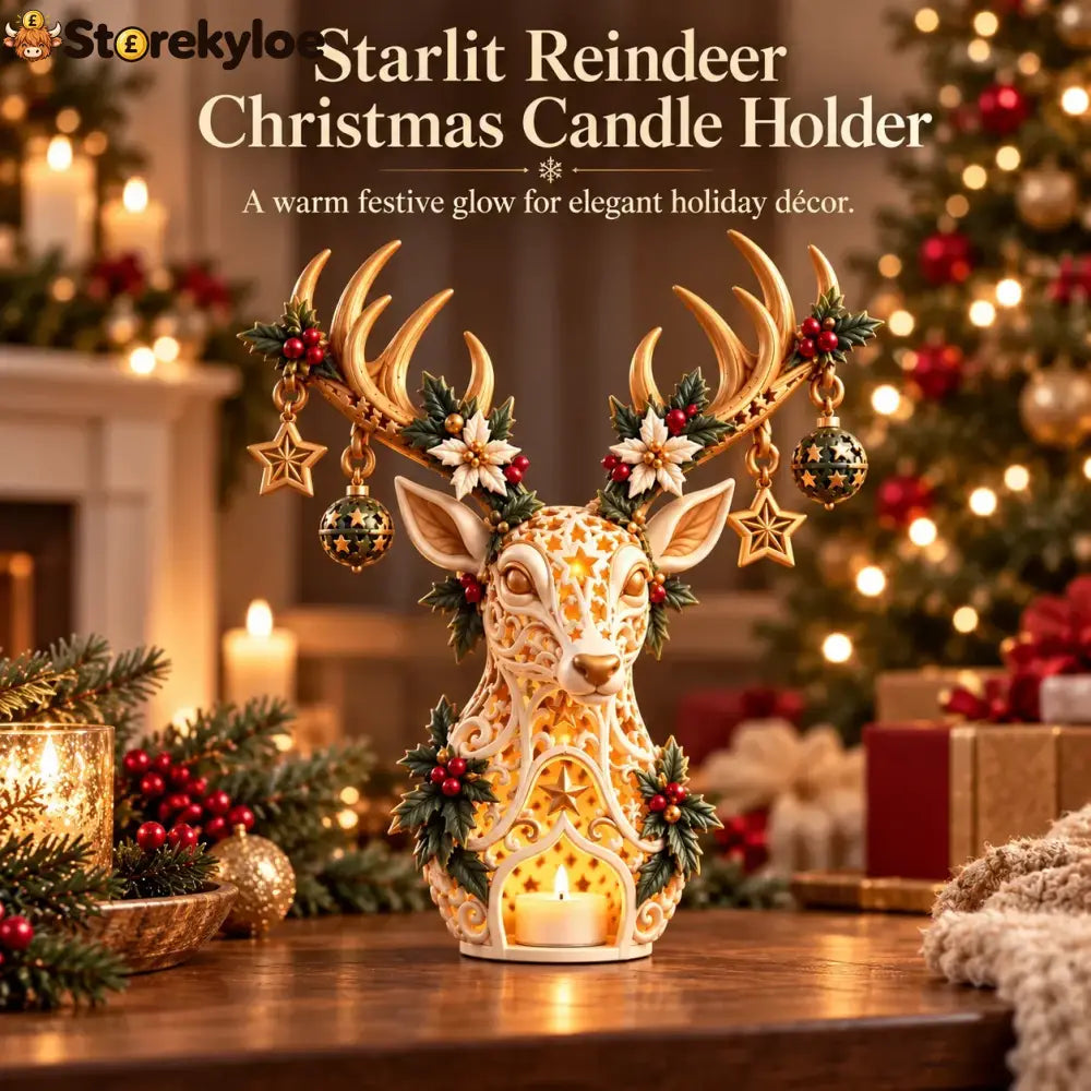 🔥🔥🔥🦌 Starlit Reindeer Christmas Tealight Holder
