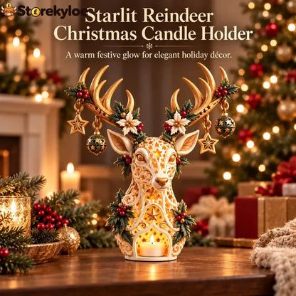 🔥🔥🔥🦌 Starlit Reindeer Christmas Tealight Holder