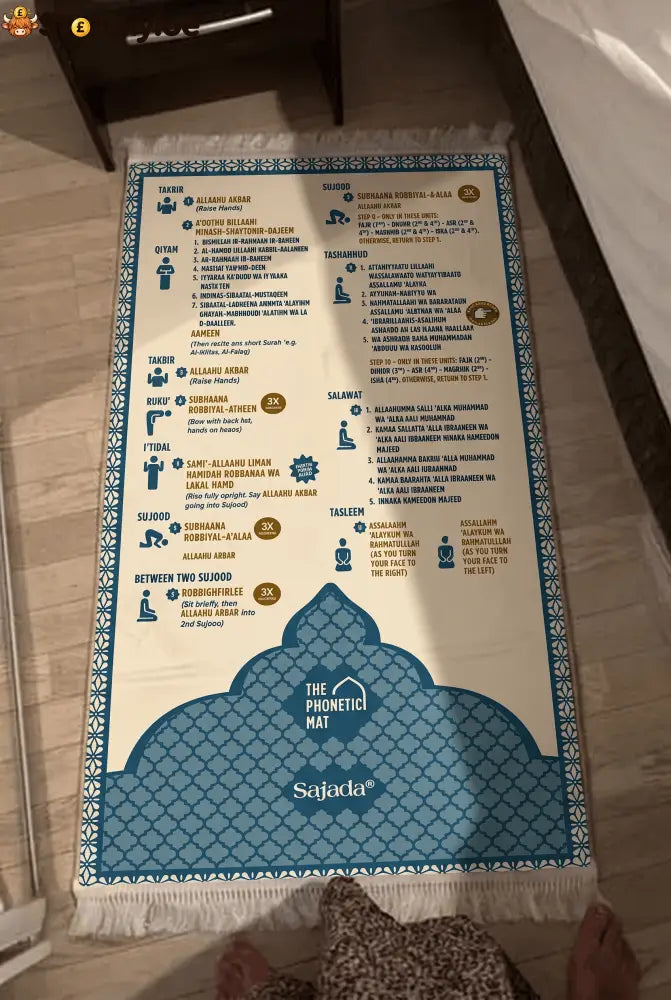 Step-by-Step Phonetic Padded Prayer Mat