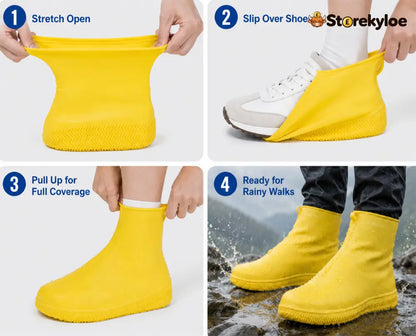 Stop Soaked Sneakers! Heavy-Duty Rain Shoe Covers – Anti-Slip & Fold Into Your Bag 🌧️