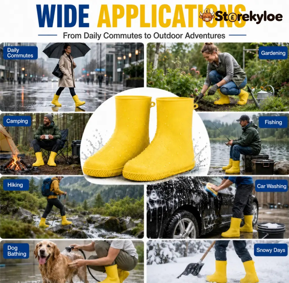 Stop Soaked Sneakers! Heavy-Duty Rain Shoe Covers – Anti-Slip & Fold Into Your Bag 🌧️