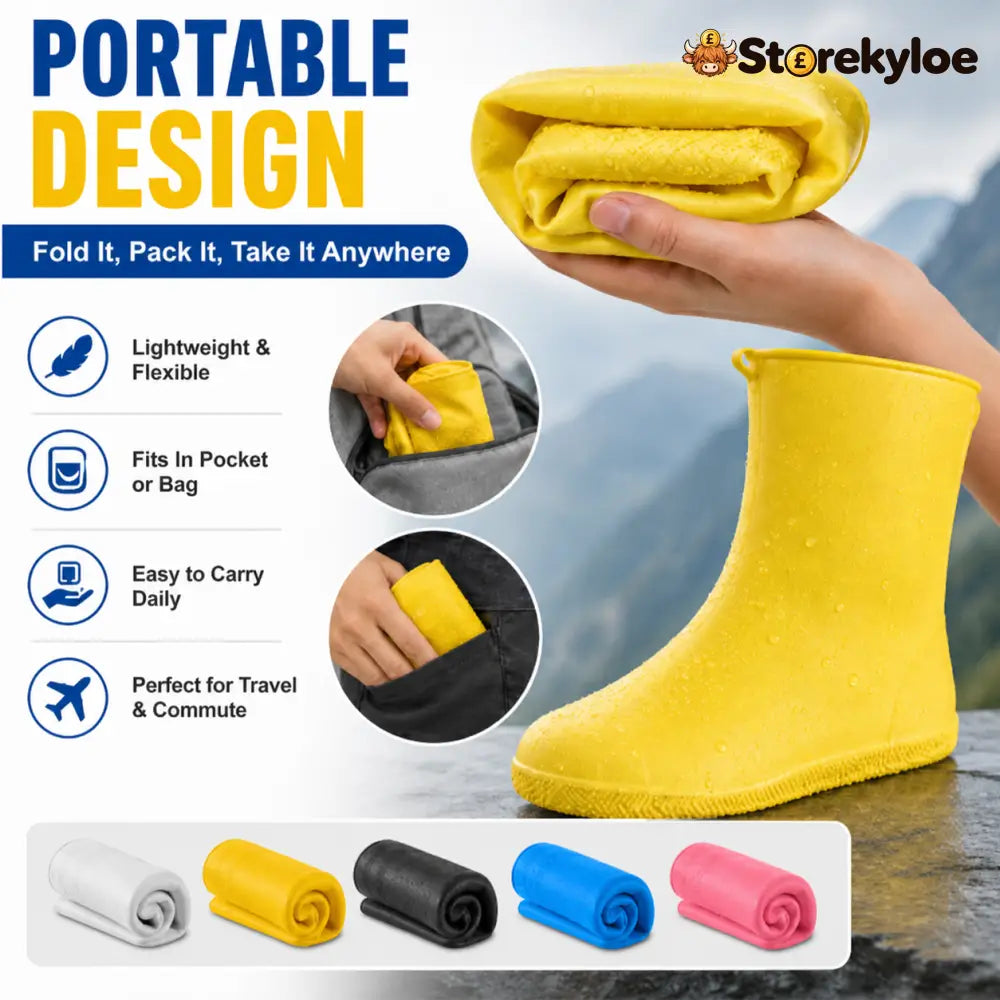 Stop Soaked Sneakers! Heavy-Duty Rain Shoe Covers – Anti-Slip & Fold Into Your Bag 🌧️