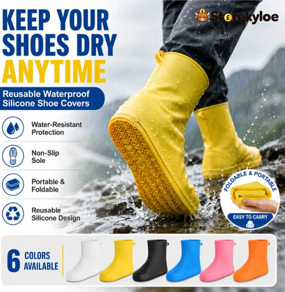 Stop Soaked Sneakers! Heavy-Duty Rain Shoe Covers – Anti-Slip & Fold Into Your Bag 🌧️
