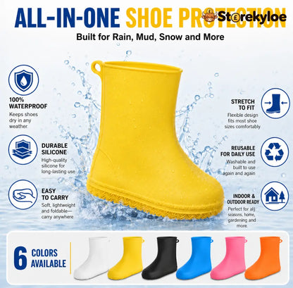 Stop Soaked Sneakers! Heavy-Duty Rain Shoe Covers – Anti-Slip & Fold Into Your Bag 🌧️