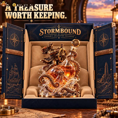 ⚓ Stormbound Captain & Deep-Sea Octopus Whiskey Decanter – 2026 Nautical Collector’s Edition 🥃