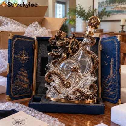 ⚓ Stormbound Captain & Deep-Sea Octopus Whiskey Decanter – 2026 Nautical Collector’s Edition 🥃