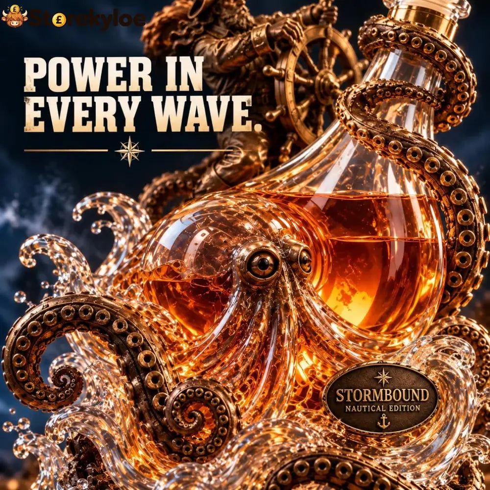 ⚓ Stormbound Captain & Deep-Sea Octopus Whiskey Decanter – 2026 Nautical Collector’s Edition 🥃