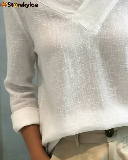 Stylish V-Neck Off-The-Shoulder Top