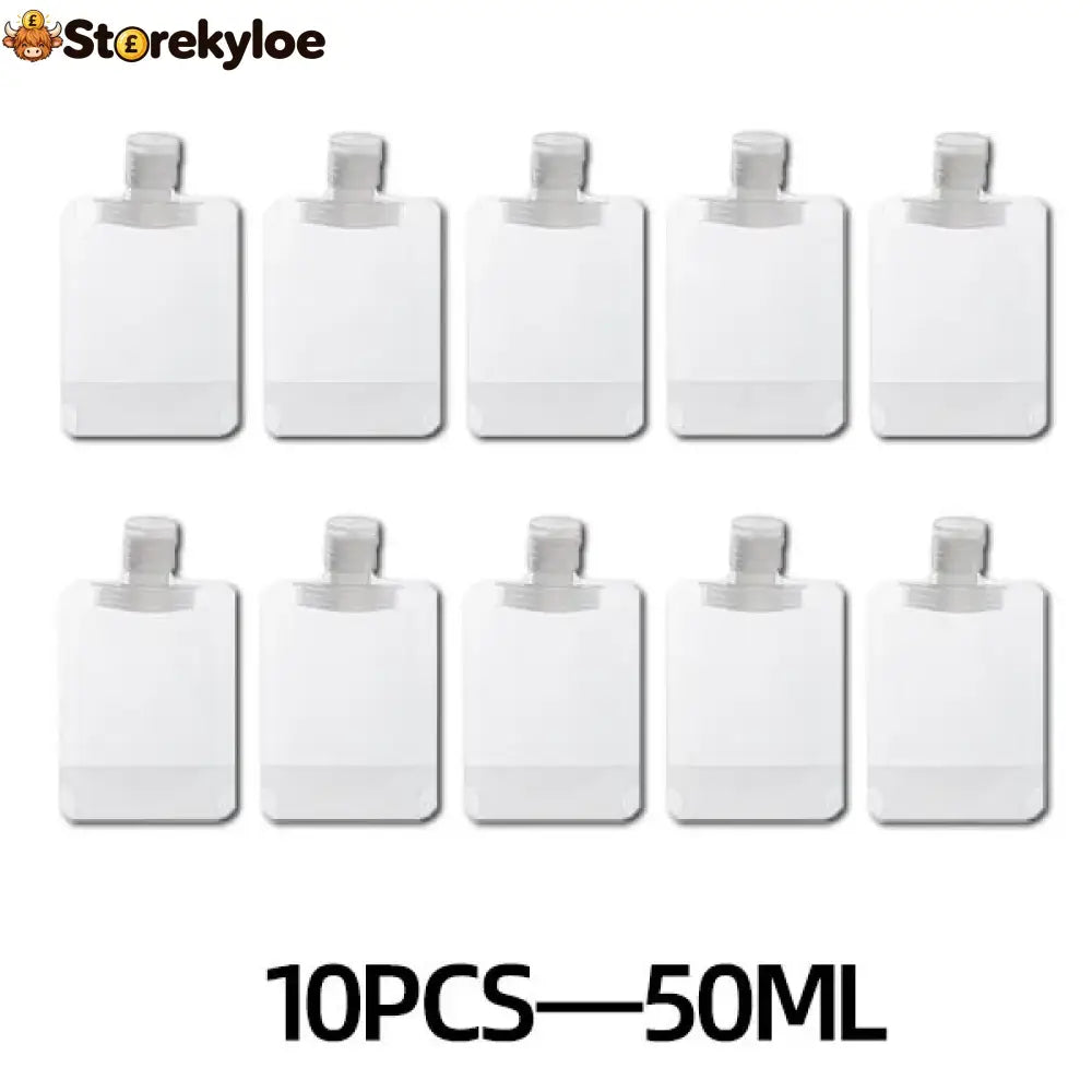 🌷Summer SALE - Portable Travel Fluid Makeup Packing Bag(10 Pcs）