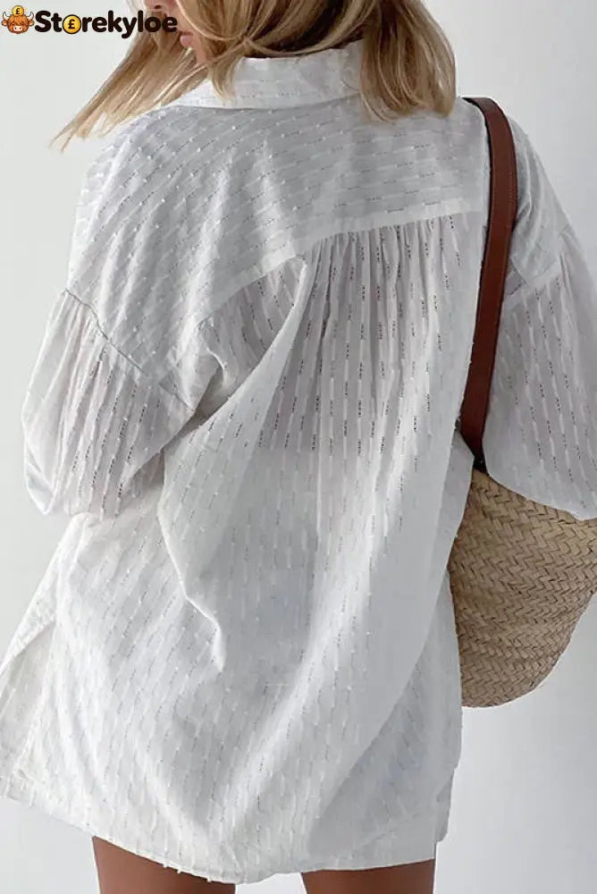 Summer Women Shorts Sets Shirt Shorts Suit 2 Piece Set Sleeve Outfits Homewear