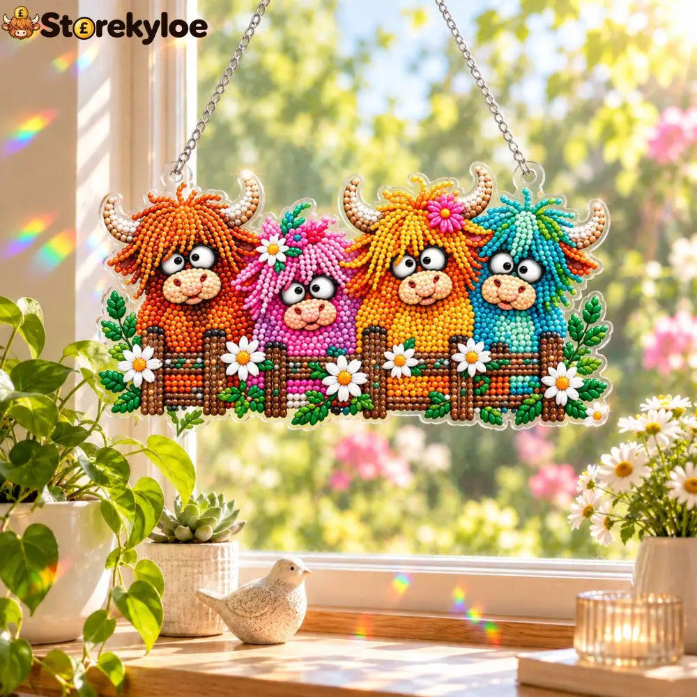 🐦✨ Sunny Birds Diamond Art Suncatcher DIY Kit