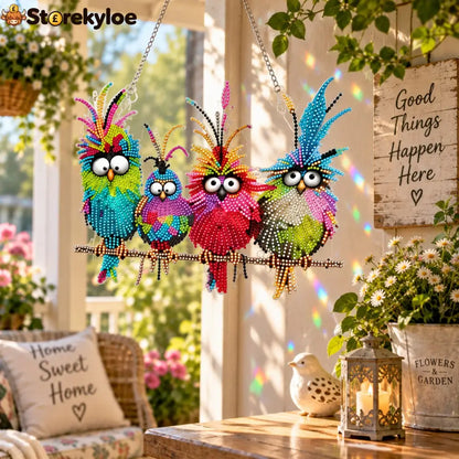 🐦✨ Sunny Birds Diamond Art Suncatcher DIY Kit