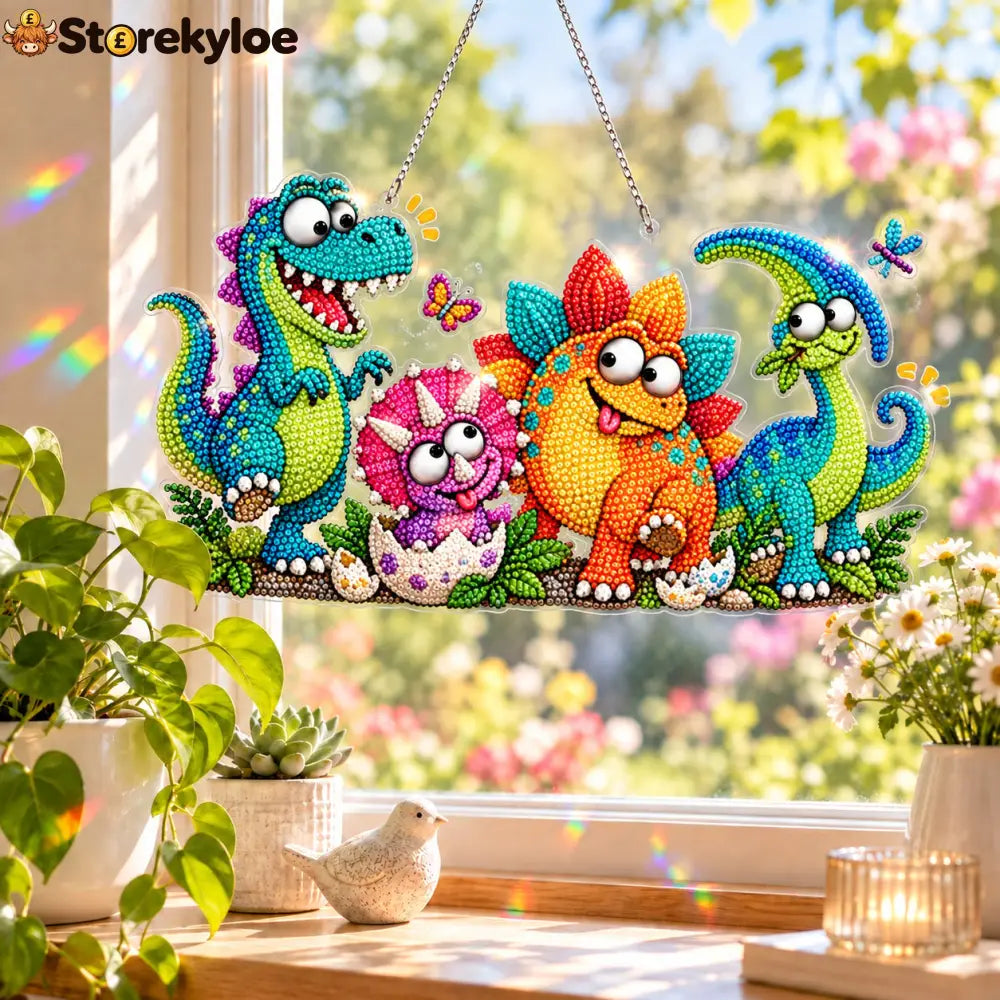 🐦✨ Sunny Birds Diamond Art Suncatcher DIY Kit