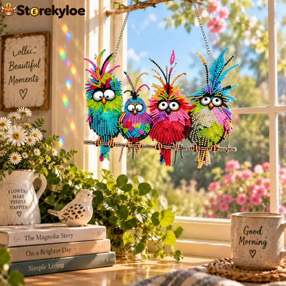 🐦✨ Sunny Birds Diamond Art Suncatcher DIY Kit