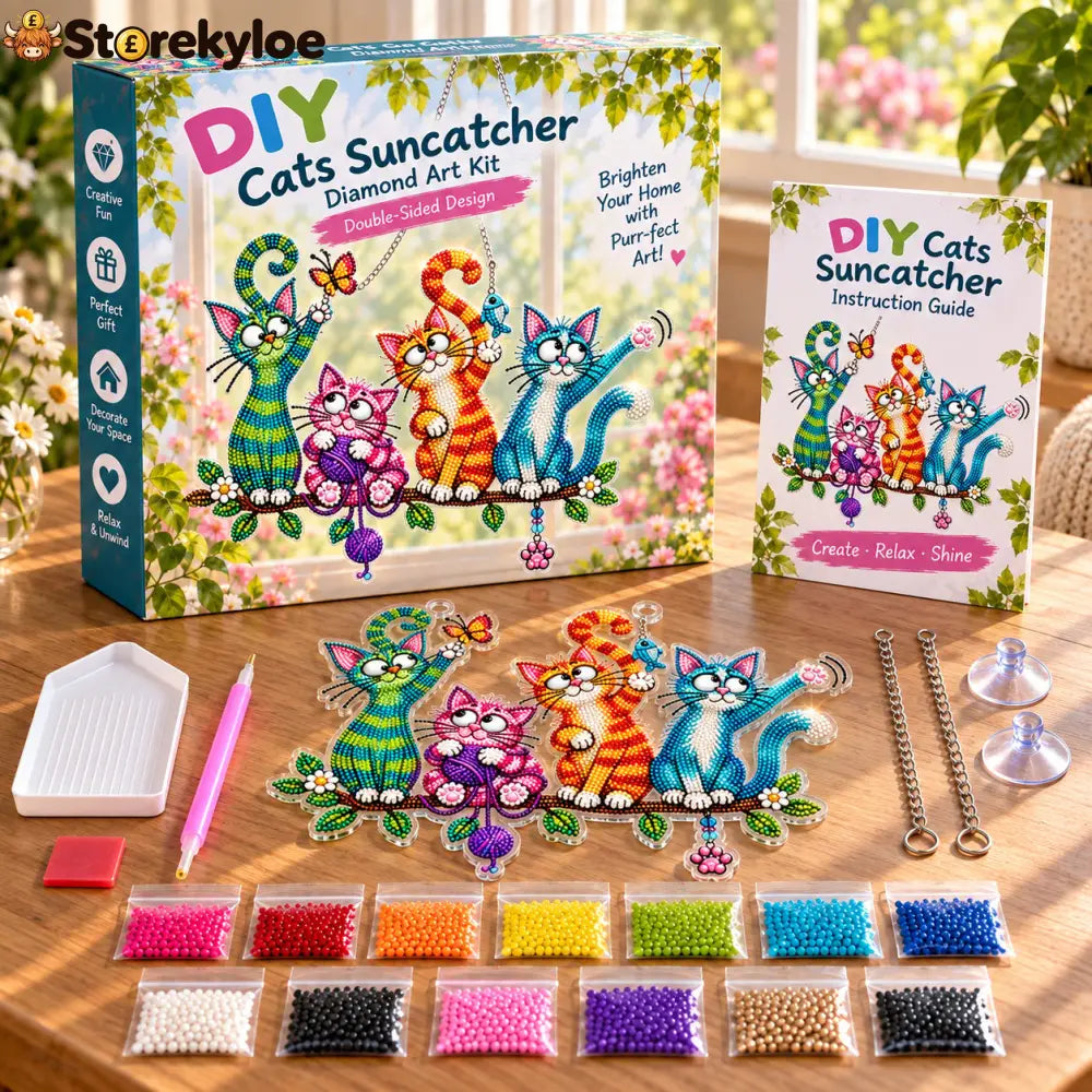 🐦✨ Sunny Birds Diamond Art Suncatcher DIY Kit