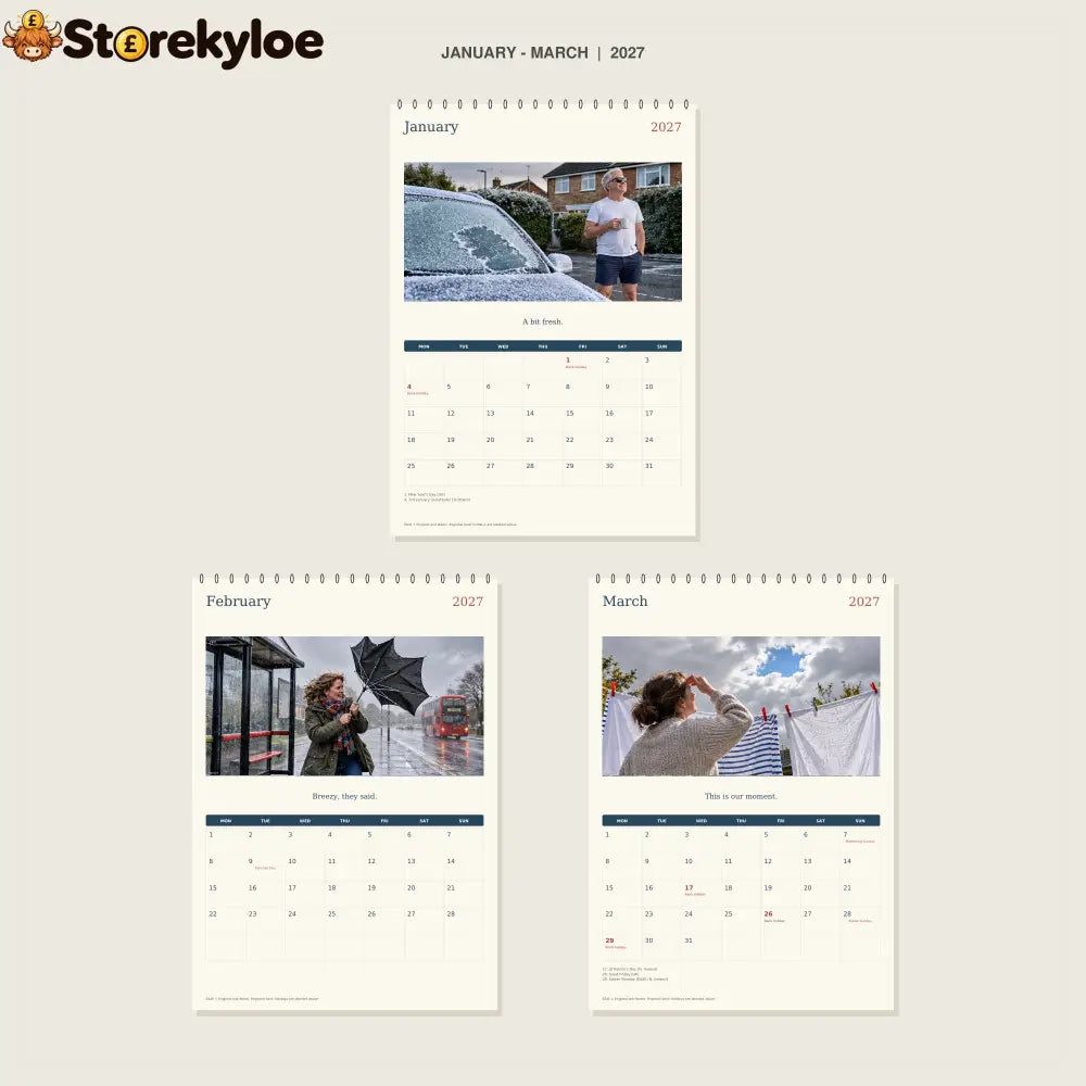 🔥Sun’s Out. Washing’s Out. - 2027 A4 Wall Calendar