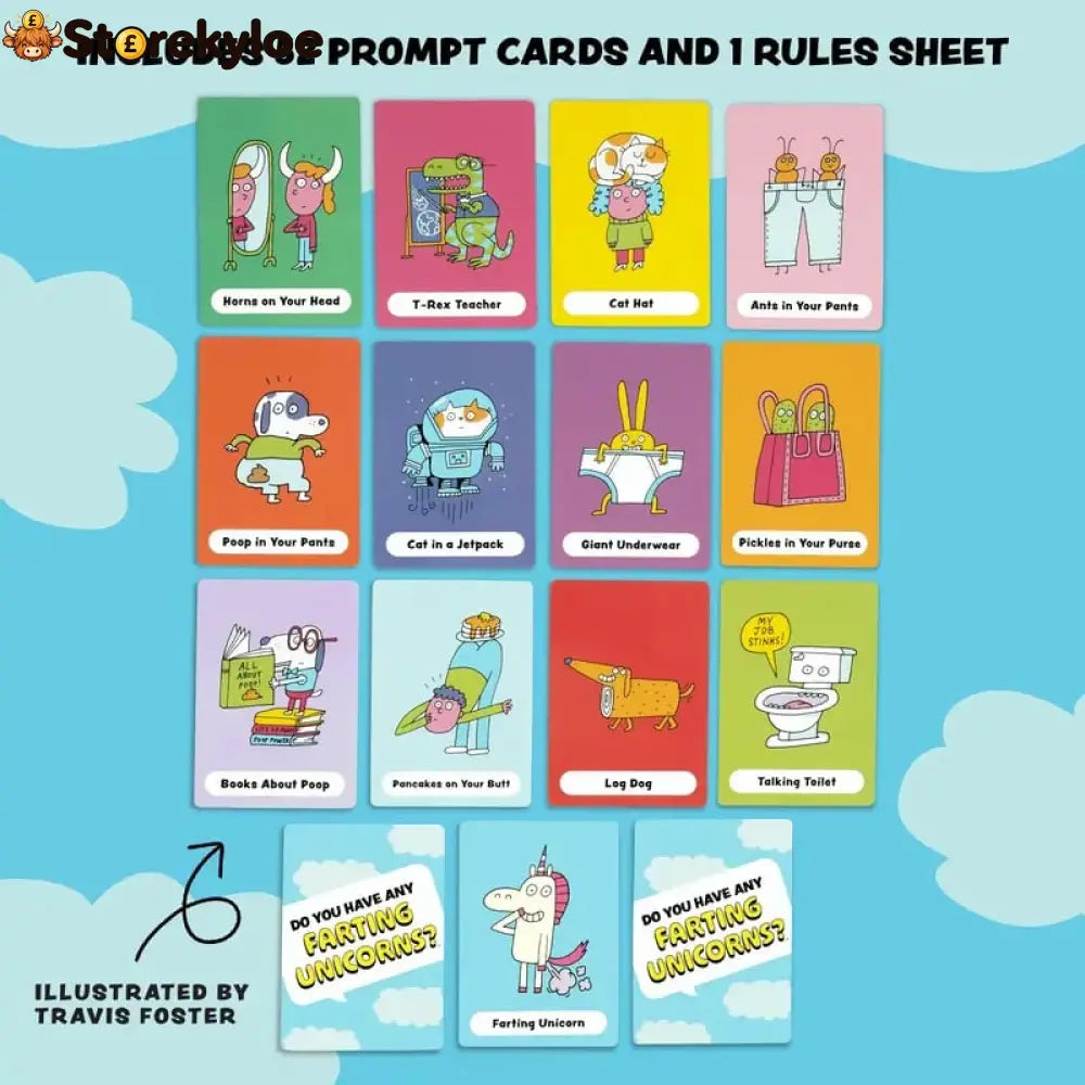 😂 Super Silly Go Fish Card Game | 52 Hilarious Illustrated Cards with 13 Ridiculous Categories for 2–6 Players Ages 4+ 🐟