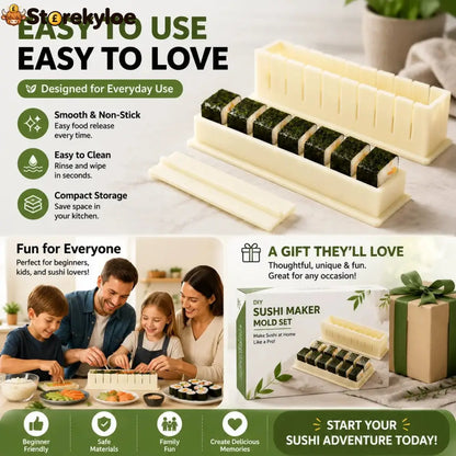 🍣 Sushi Maker Mold – Perfect Homemade Rolls Made Easy