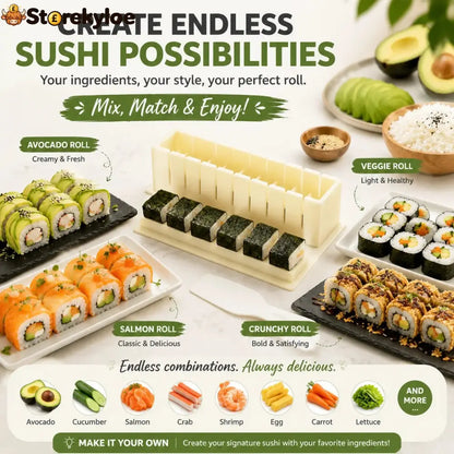 🍣 Sushi Maker Mold – Perfect Homemade Rolls Made Easy
