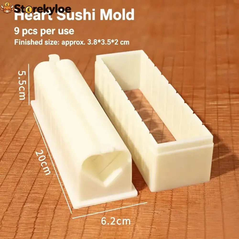 🍣 Sushi Maker Mold – Perfect Homemade Rolls Made Easy - Heart-shaped