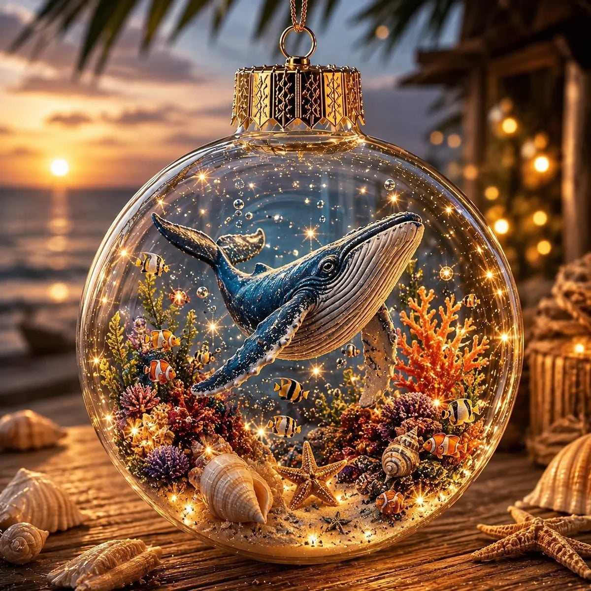 Lighted Ocean Animal Diorama Ornament – image 8