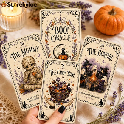 🎃 Sweet & Spooky Halloween Oracle Deck – 31 Illustrated Cards - Recommended 🎁Buy 3 Get 2 Free & Free Shipping (5 pcs)